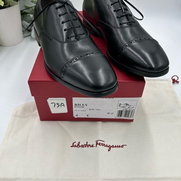 Men’s Salvatore, Ferragamo cap to Oxford size 8E made in Italy - Picture 2 of 10